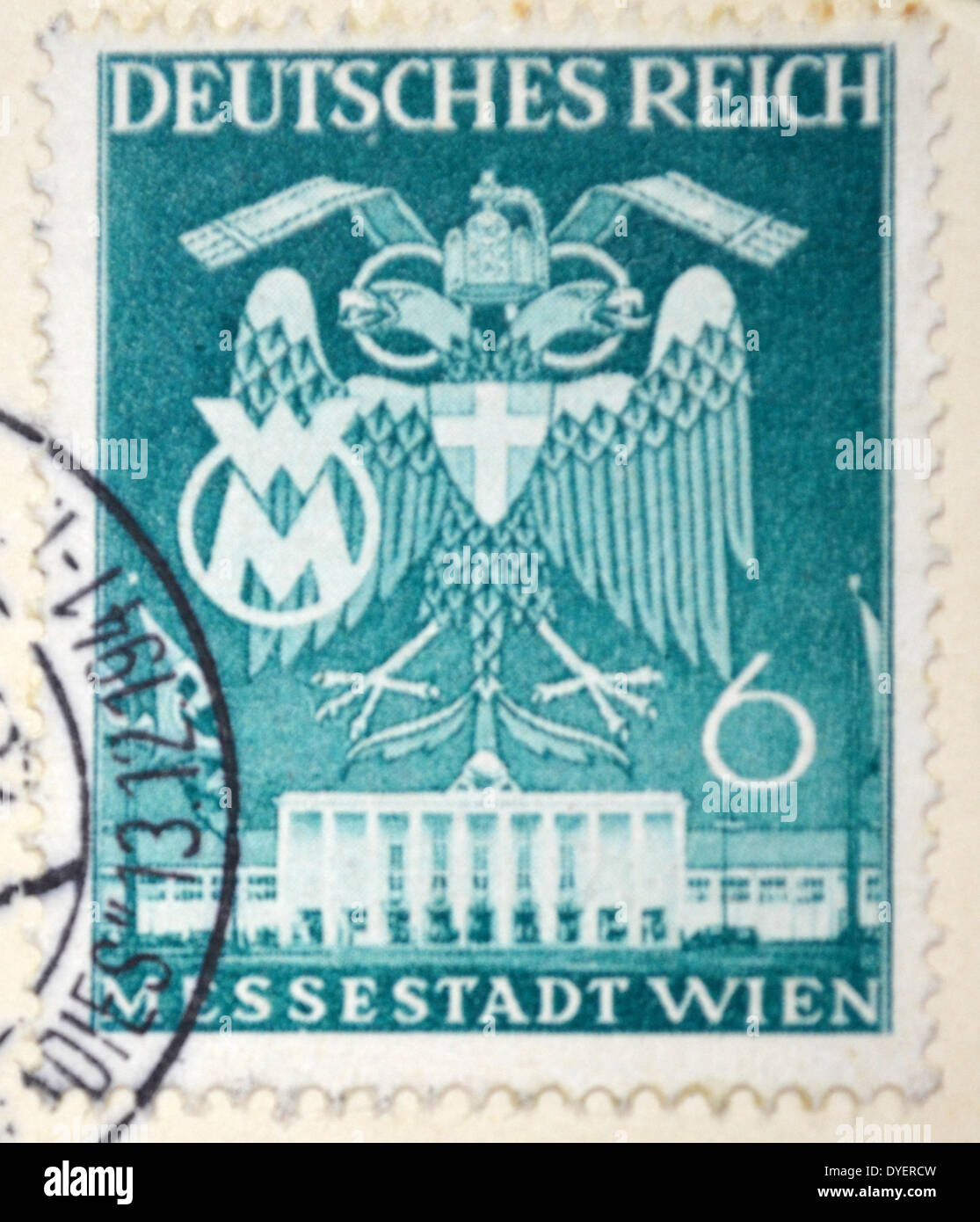 Timbre allemand de l'Autriche 1940 : La Seconde Guerre mondiale Banque D'Images