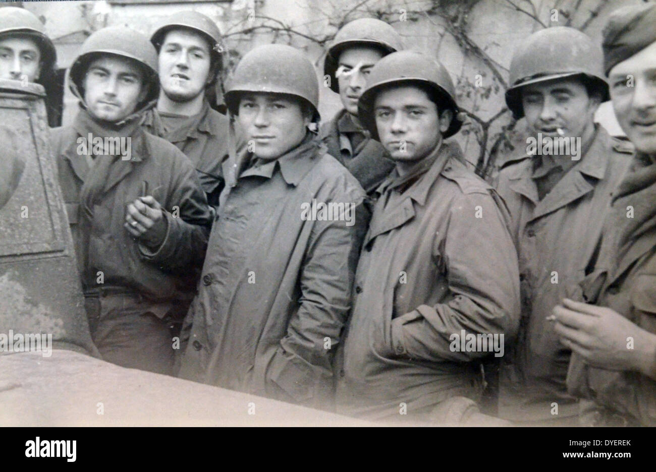 Seconde guerre mondiale : les soldats d'infanterie américaine dans les Vosges 1944 Banque D'Images