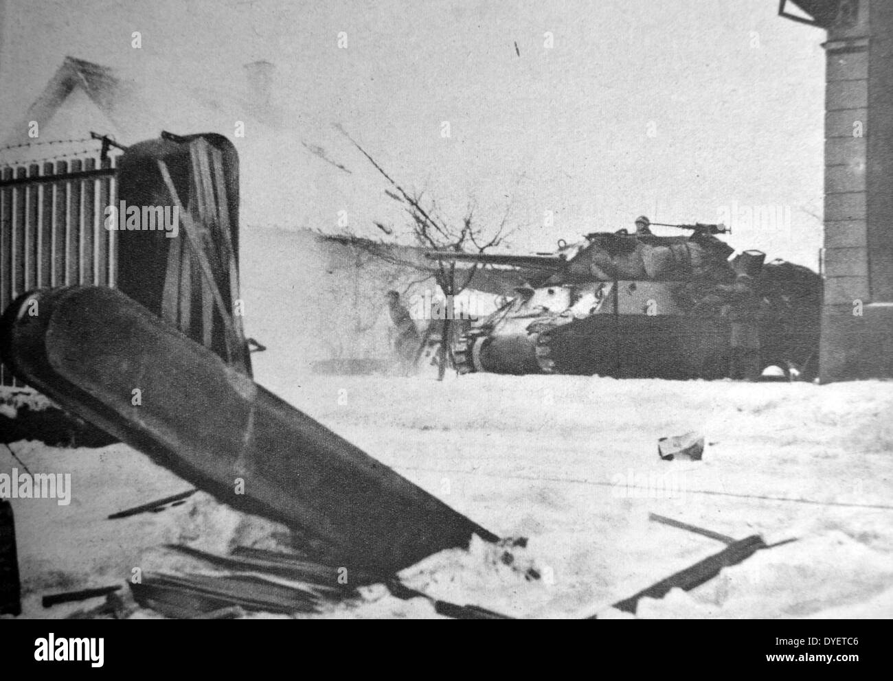 La seconde guerre mondiale : la libération de Colmar, France 1945 Banque D'Images