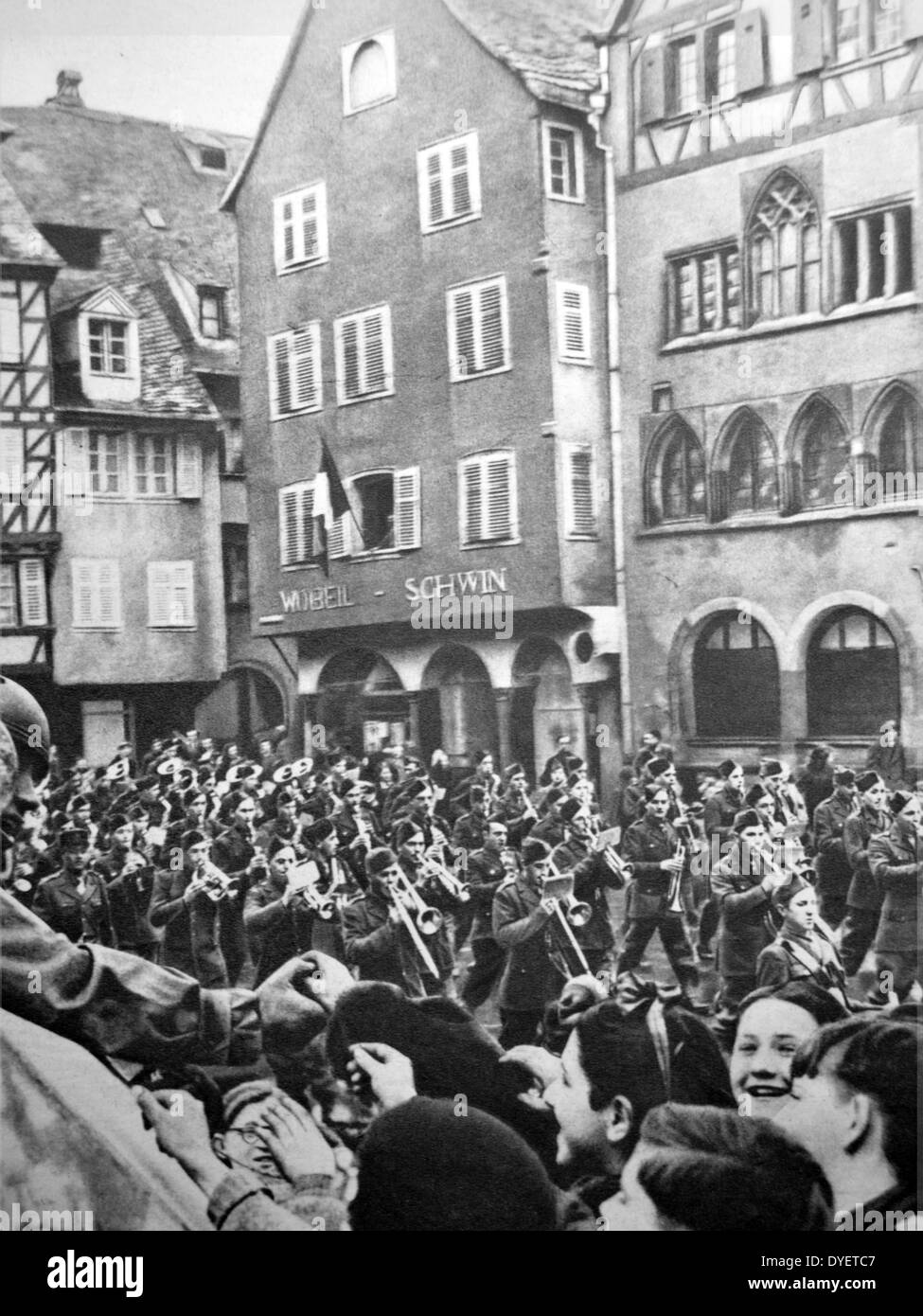 La seconde guerre mondiale : la libération de Colmar, France 1945 Banque D'Images