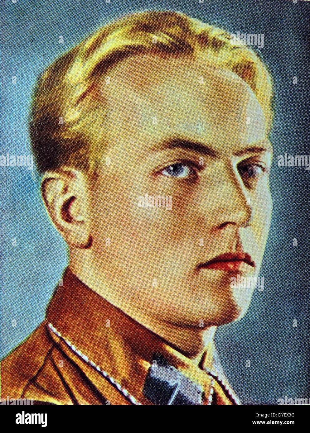 Portrait idéalisé d'un membre du parti Nazi 1930 Banque D'Images