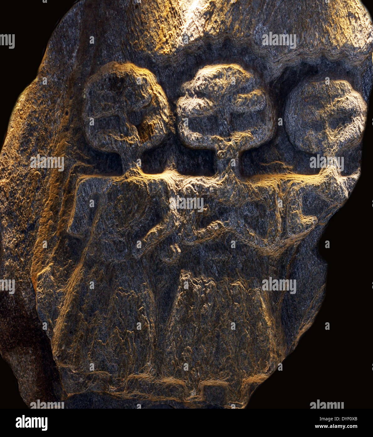 Travail de secours des trois déesses mère vénérée tout au long de la terres celtiques. Étaient connus sous un certain nombre de noms locaux. Cette représentation a été trouvé en Bathwick. Banque D'Images