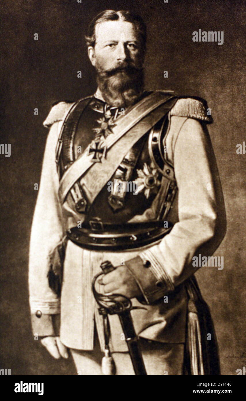 Photgraph de Frédéric III, l'empereur allemand et roi de Prusse en 1888. Son règne n'a duré que 99 jours. Vécu entre 1831 et 1888, et était le seul fils de l'empereur Guillaume I. Banque D'Images