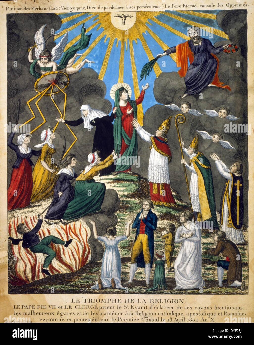 Le Triomphe de la religion. Publié 1802 Banque D'Images