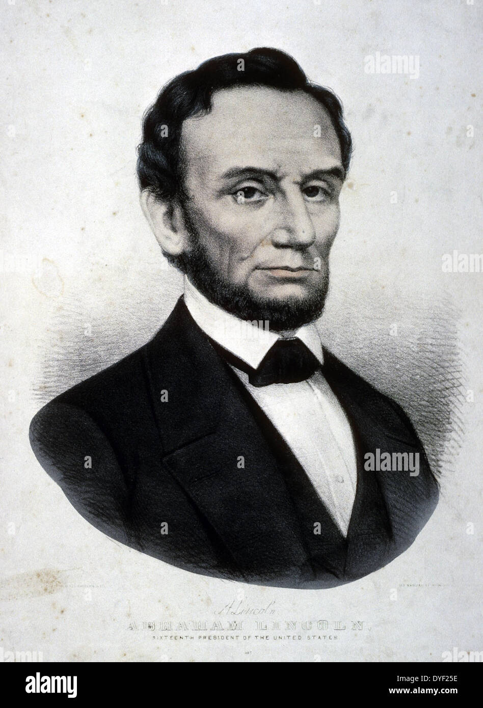 Abraham Lincoln, seizième Président des États-Unis. Currier & Ives, entre 1861 et 1865 Banque D'Images