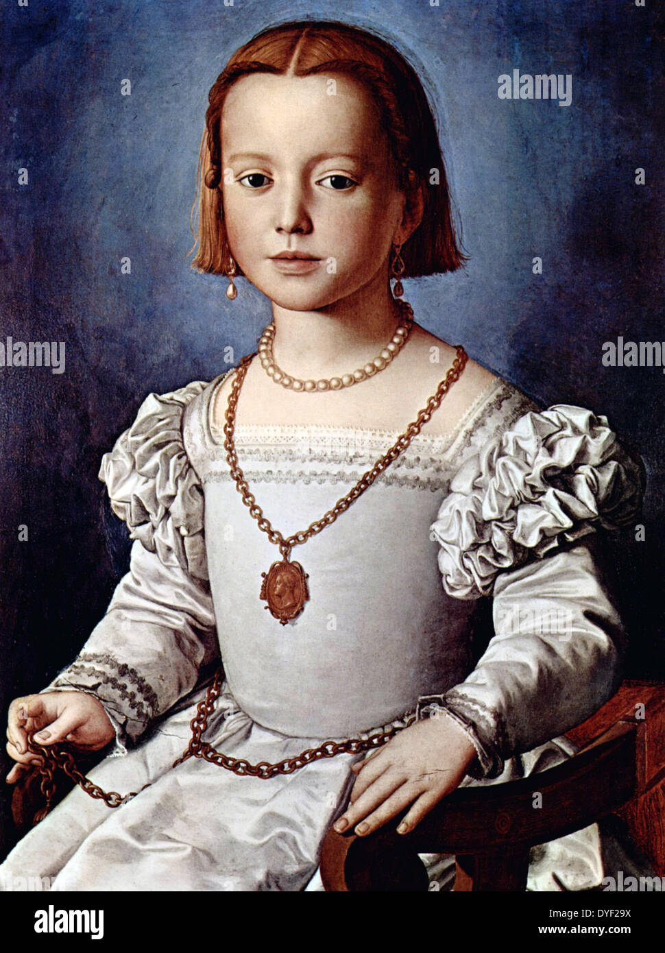 Bianca de Médicis par Agnolo di Cosimo Bronzino (1503 - 1572), Agnolo Bronzino est un peintre maniériste italien de Florence. Banque D'Images
