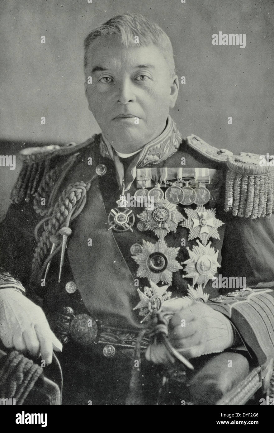 Amiral de la flotte John Arbuthnot Fisher 'Jacky', 1er baron Fisher,1841 - 1920. L'amiral britannique connu pour ses efforts de réforme de la marine. Il a eu une énorme influence sur la marine royale dans une carrière de plus de 60 ans, à partir de d'une marine de voiliers en bois armés de canons à chargement par la bouche et se terminant dans l'un des croiseurs à coque d'acier, de sous-marins et le premier porte-avions. L'argumentation, énergique, la réforme d'esprit Fisher est souvent considérée comme la deuxième plus importante figure de l'histoire de la marine britannique, d'après Lord Nelson. 1914 Banque D'Images