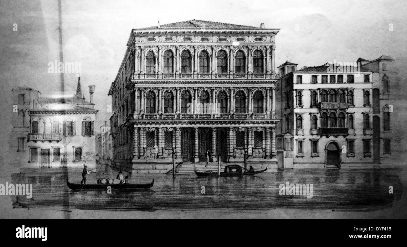 Illustration de l'Palazzo Rezzonico. Banque D'Images