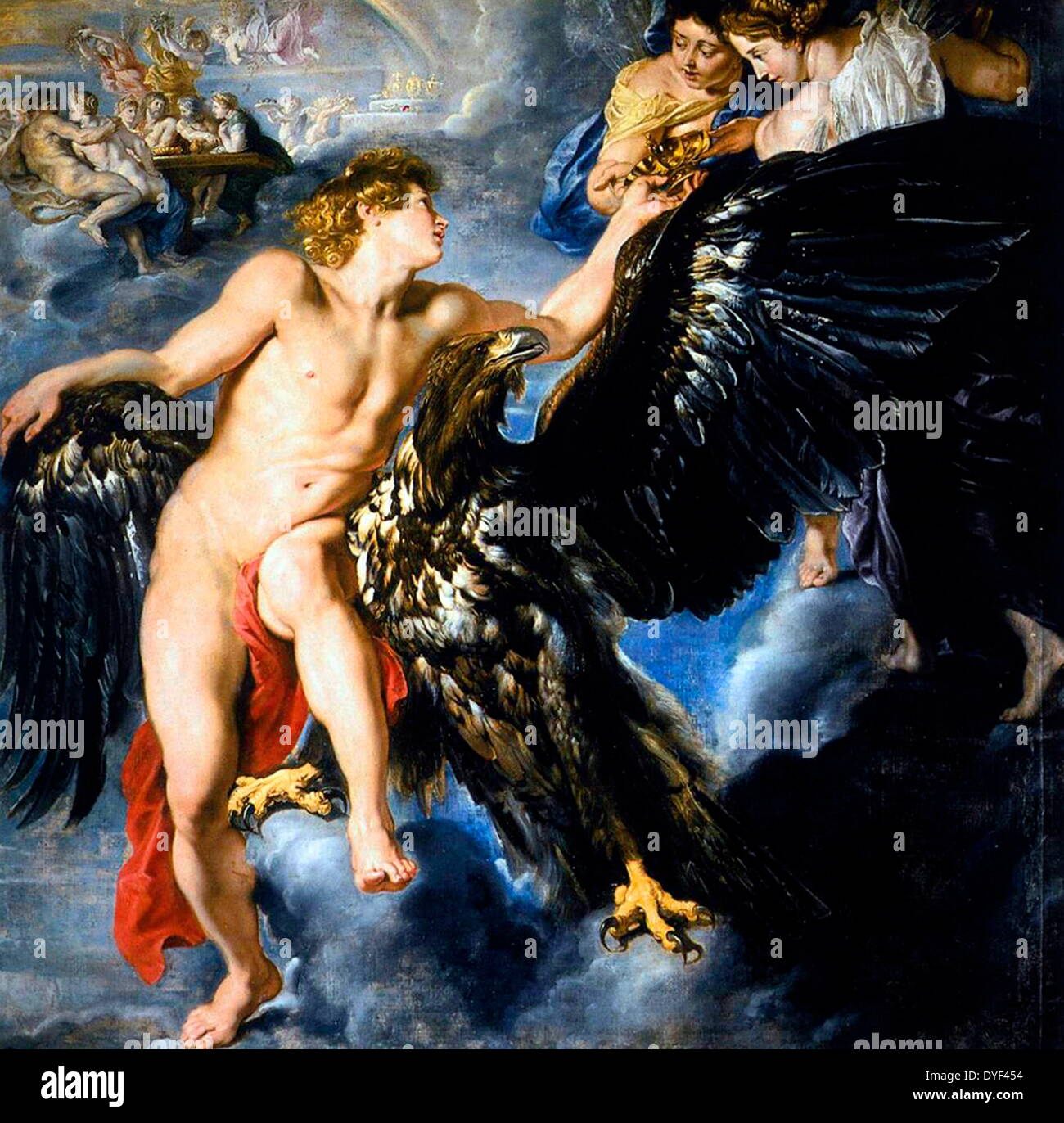 L'enlèvement de Ganymède par Peter Paul Rubens. Huile sur toile, vers 1611-1612. Montre Ganymède prises par un Aigle. Peter Paul Rubens a vécu entre 1577-1640. Banque D'Images