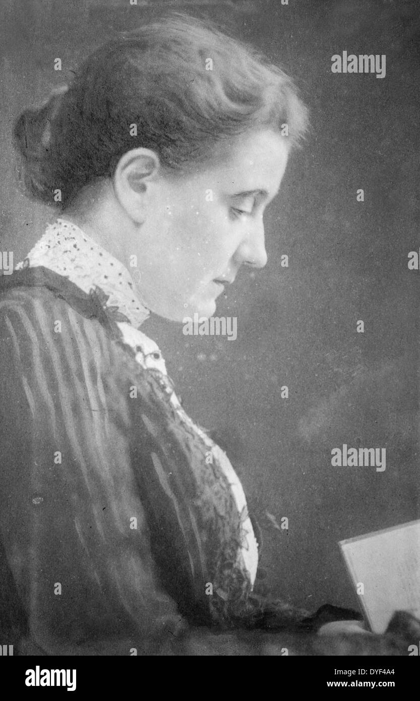 Jane Addams. Le réformateur social et féministe américaine née à Cedarville, Illinois, co-récipiendaire du Prix Nobel de la paix en 1931. Banque D'Images