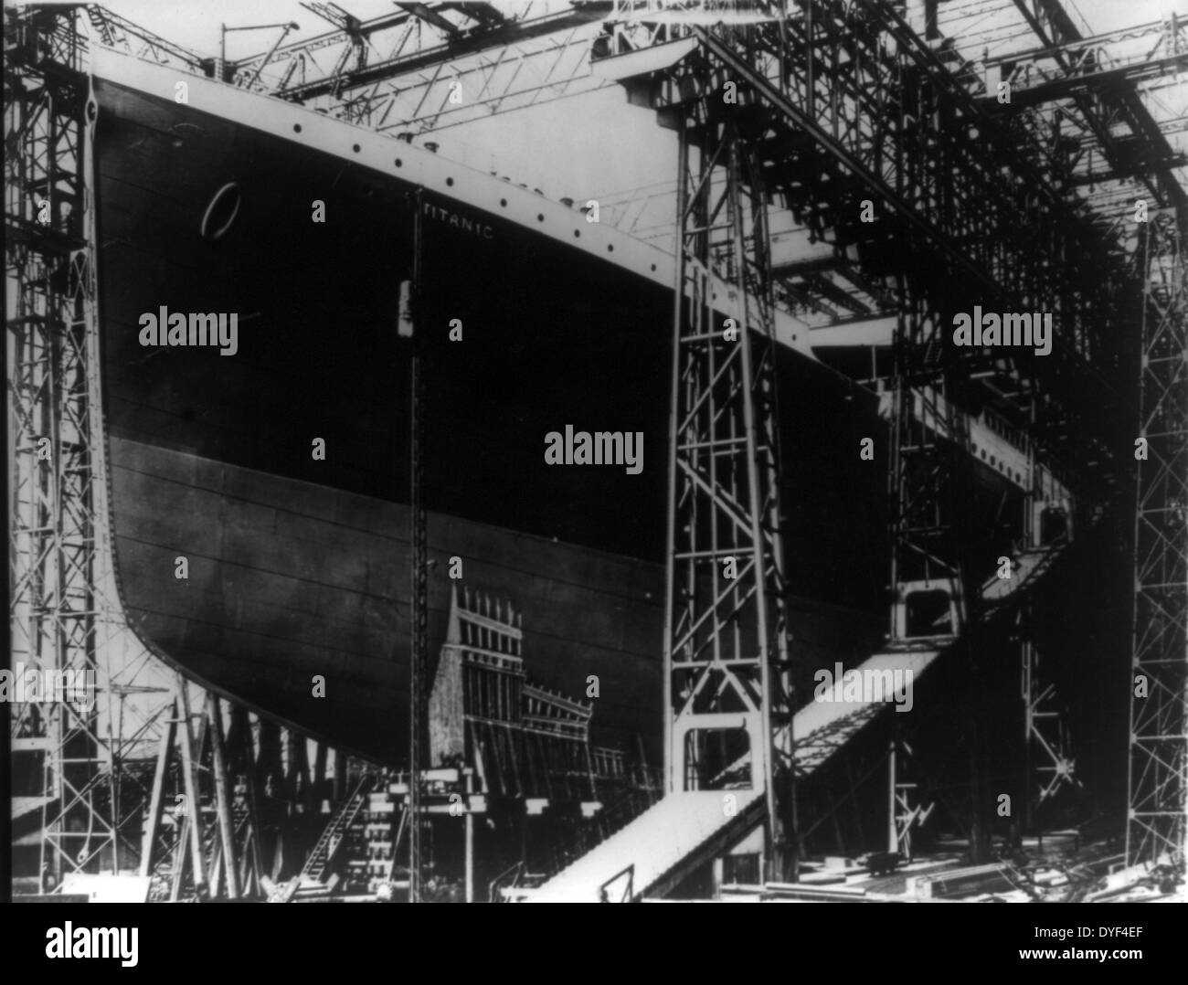 La construction du Titanic 1911. Construction à Harland et Woolf