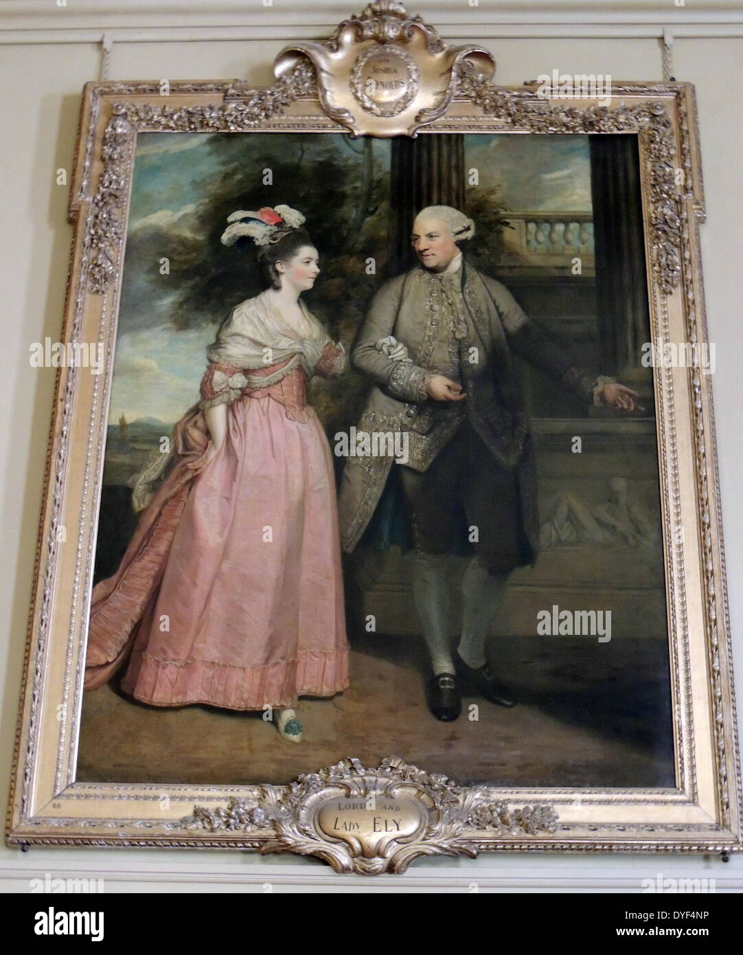 Peinture de Henry Loftus, 1er comte d'Ely et sa femme Frances Monroe, comtesse d'Ely en 1775. Sir Joshua Reynolds Banque D'Images