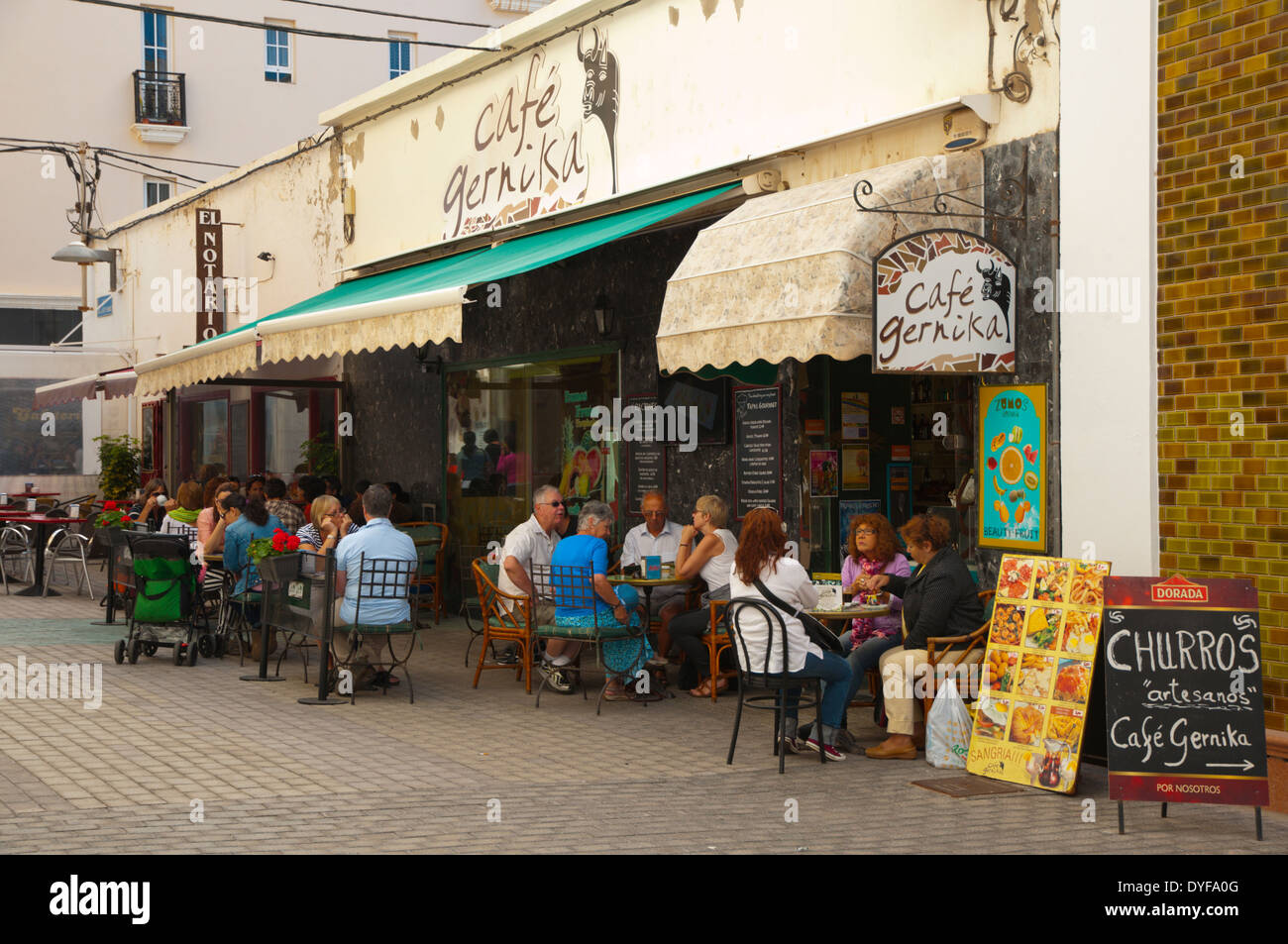 Calle Gines de Castro y Alvarez rue, Arrefice, Lanzarote, Canary Islands, Spain, Europe Banque D'Images