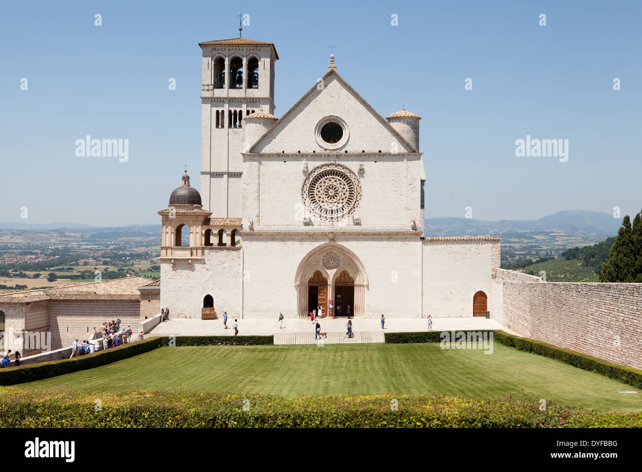 La Basilica di San Francesco et basilique de Saint François d'Assise, à Assise, en Ombrie, Italie Banque D'Images