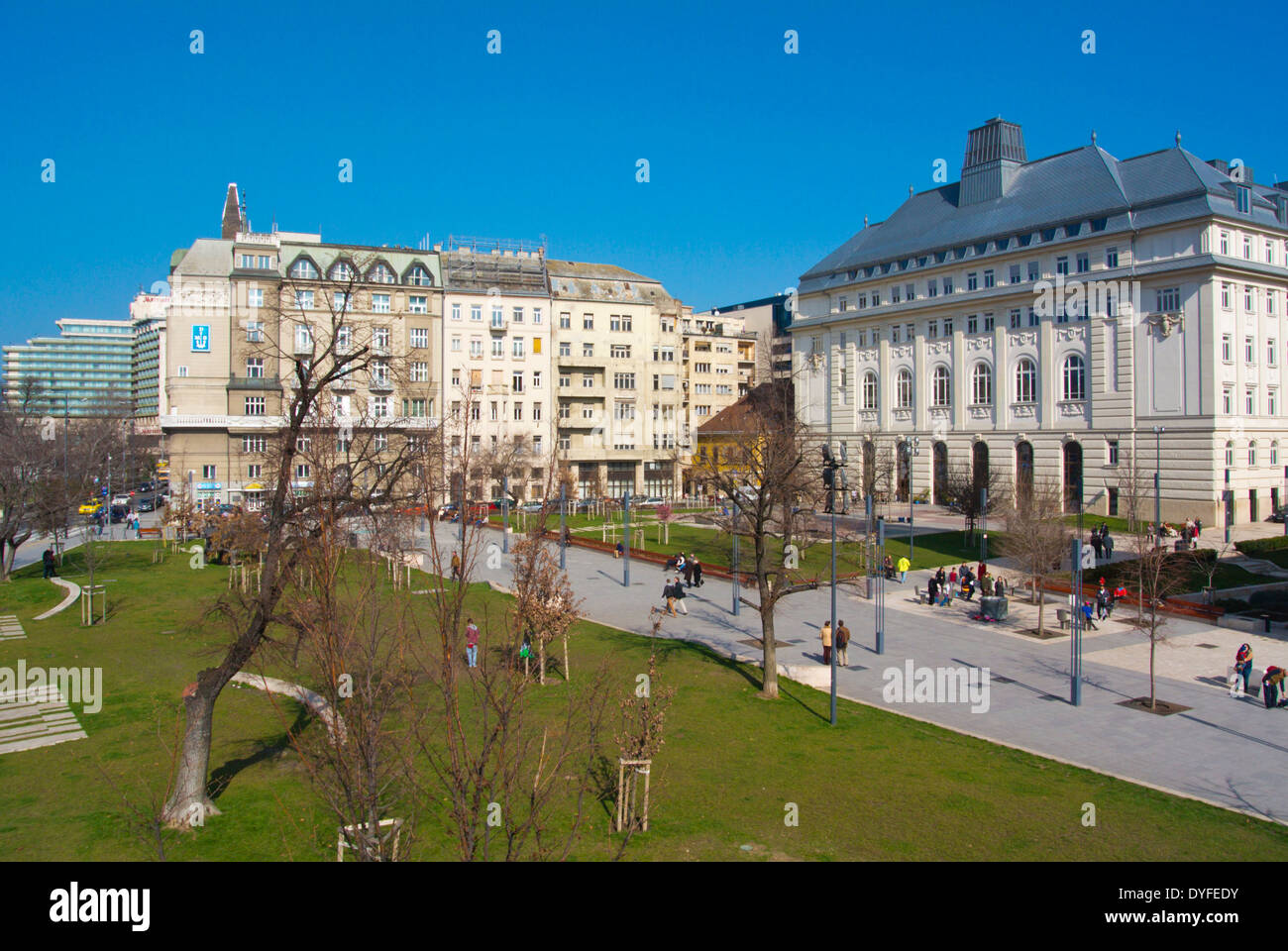 Marcius 15 Ter square, Belvaros, le centre de Budapest, Hongrie, Europe Banque D'Images