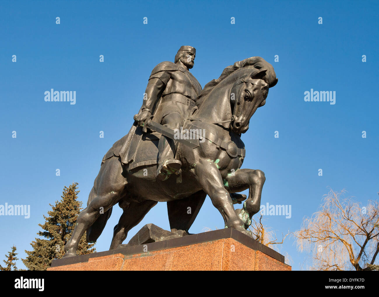 Monument à king Danylo de Halych (Daniel de la Galice), dans la région de Ternopil, Ukraine occidentale. Banque D'Images