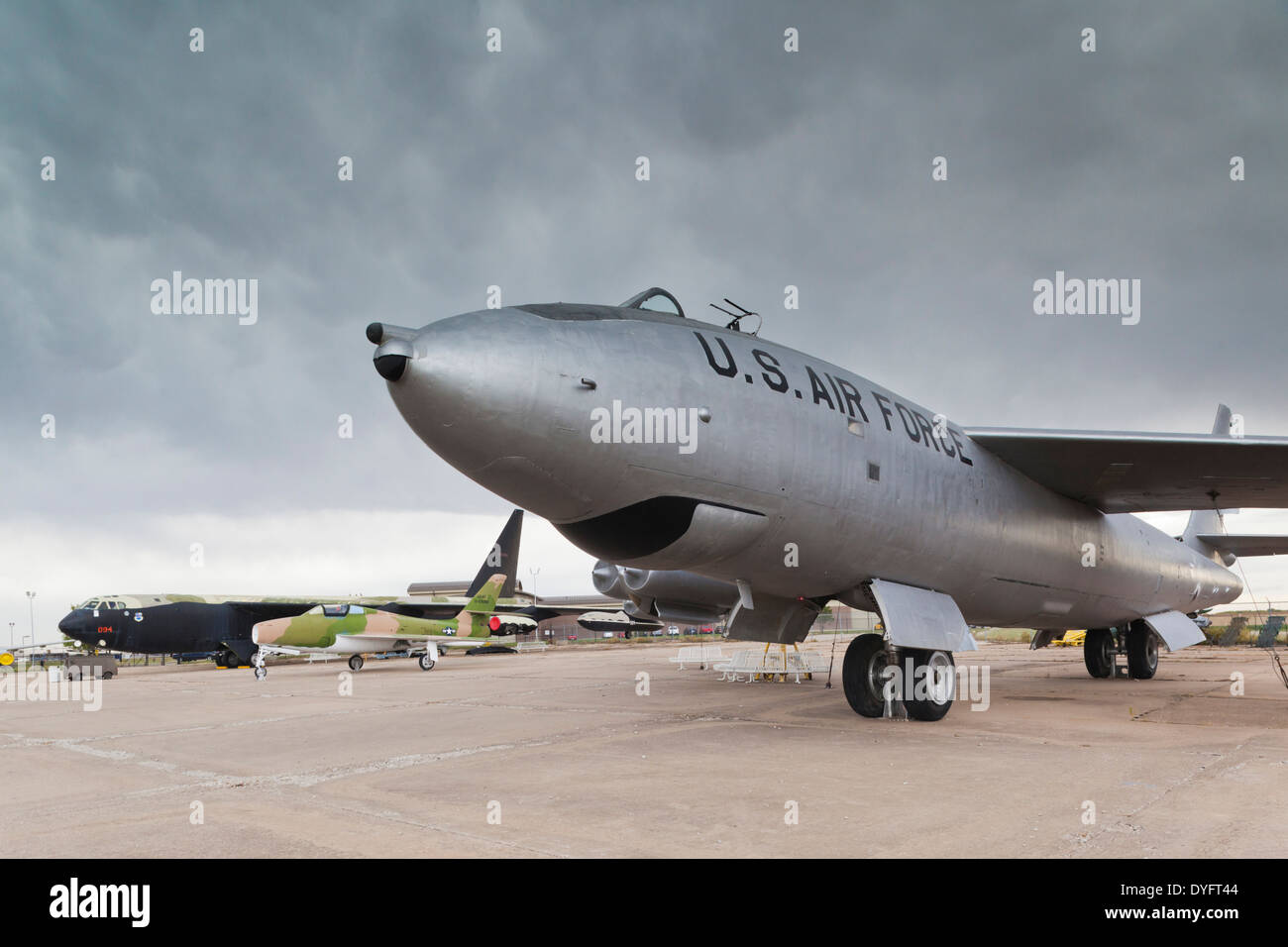 USA, Kansas, Wichita, Kansas Aviation Museum, Boeing B-47, premier avion à réaction de l'USAF, bombardiers fabriqués en Wichita Banque D'Images