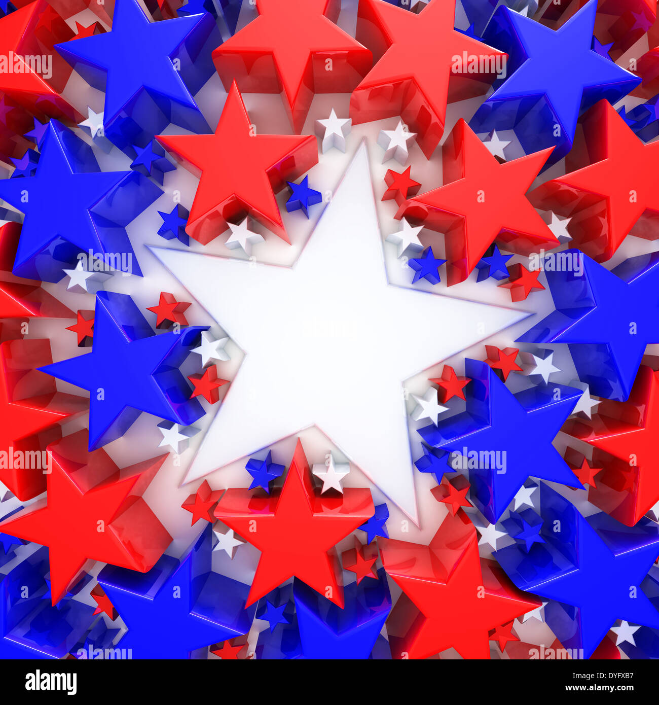 Red, white and blue stars Banque D'Images