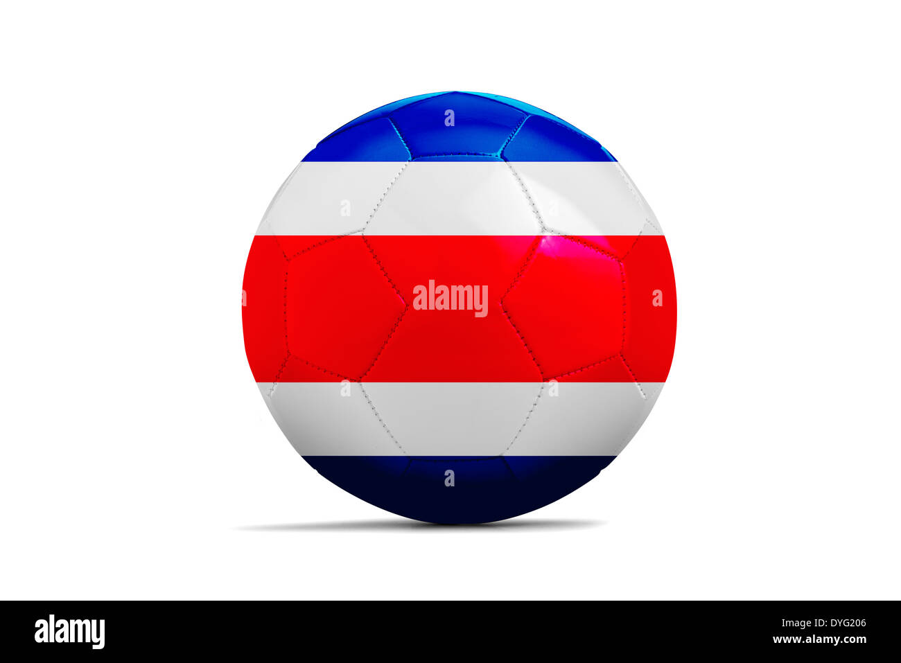 Des ballons de foot avec des équipes de football Brésil drapeaux, 2014. Groupe D, Costa Rica Banque D'Images