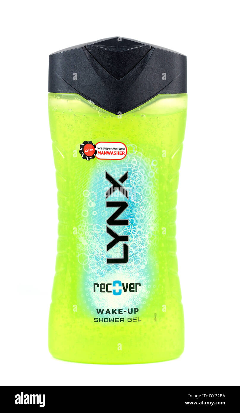 Récupérer Lynx gel douche service de réveil Banque D'Images