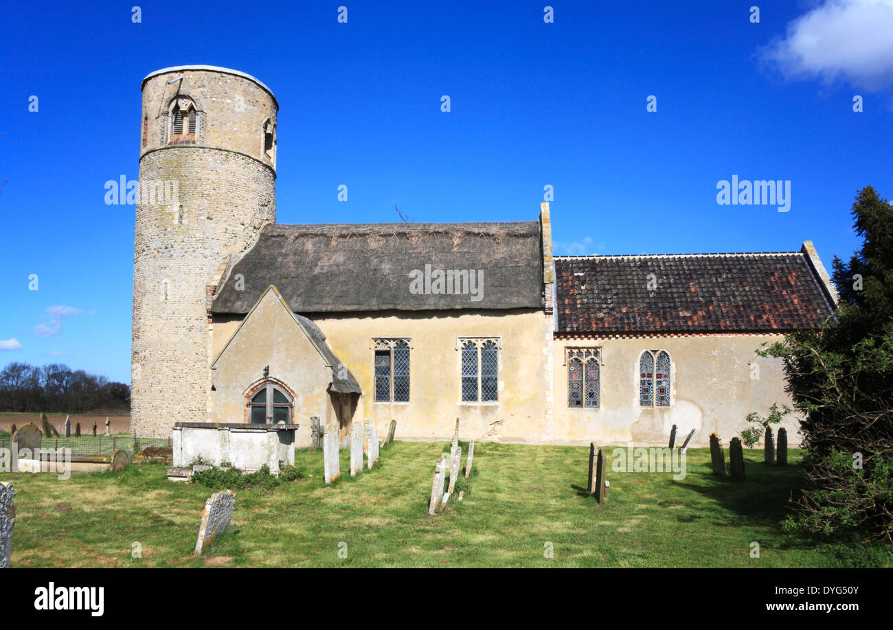Une vue de l'église paroissiale de St Margaret au Herringfleet, Suffolk, Angleterre, Royaume-Uni. Banque D'Images