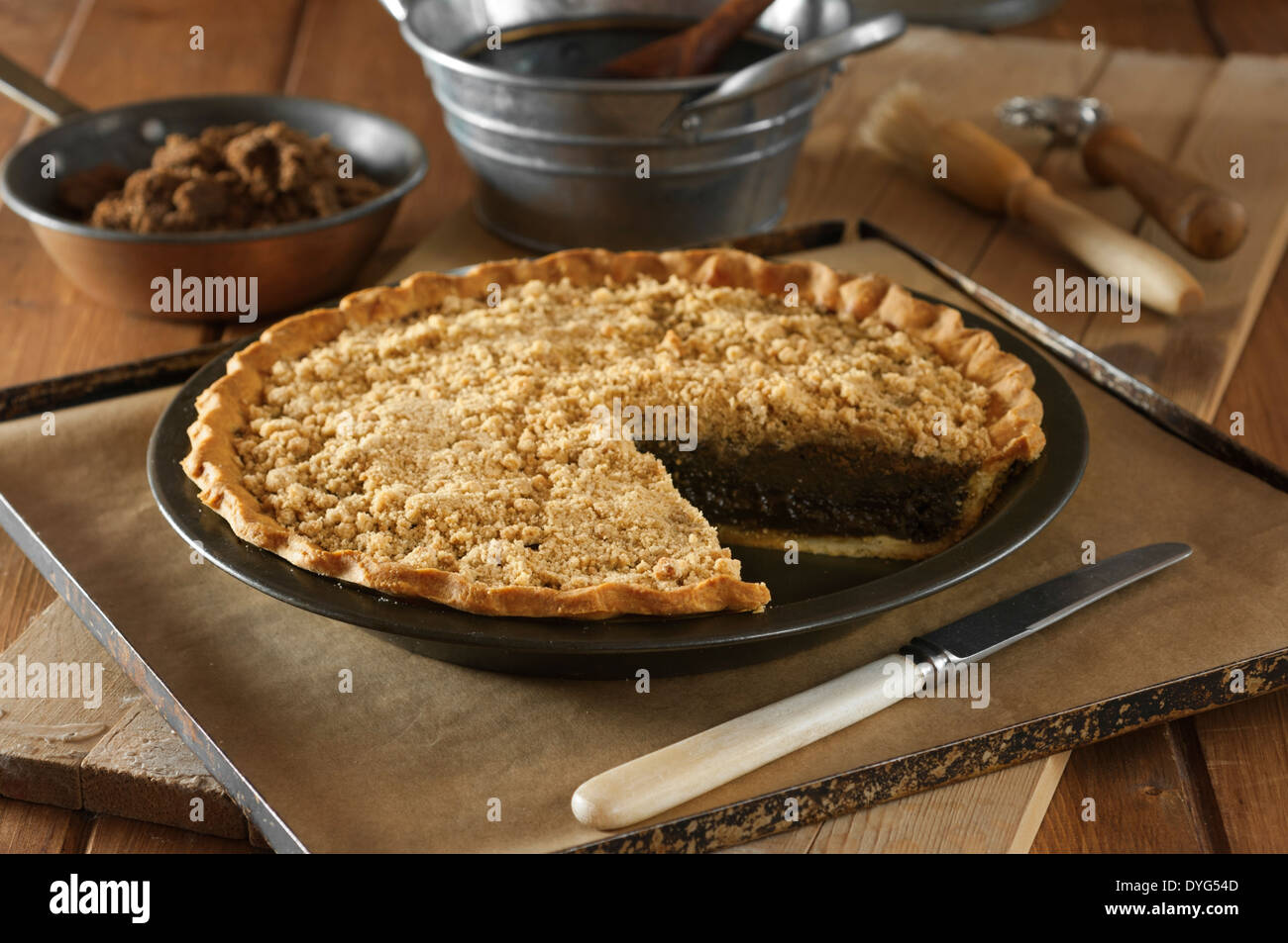 Shoo Fly Pie pie mélasse Pennsylvanie USA Food Banque D'Images