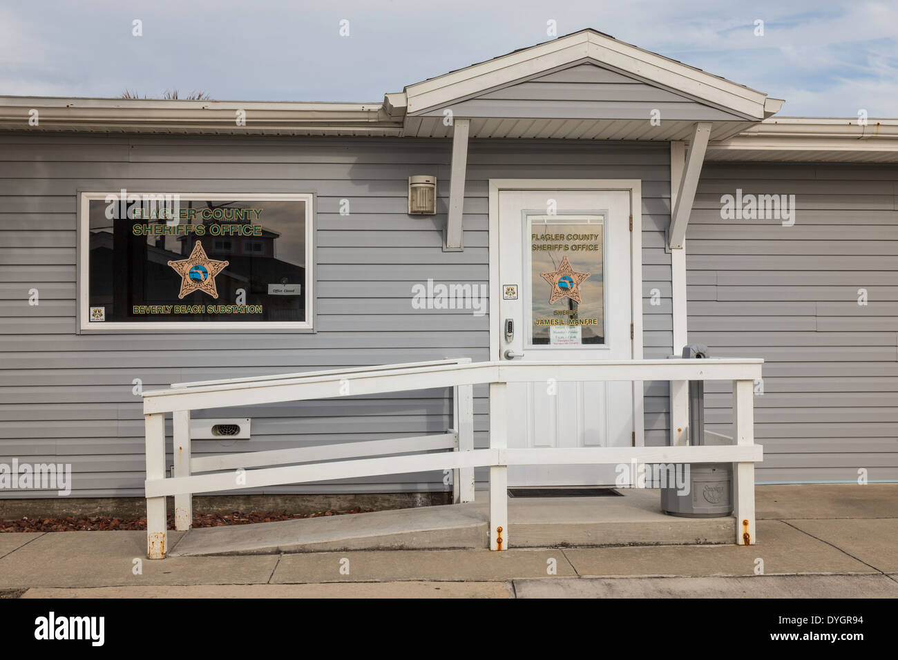 Bureau du shérif du comté de Flagler, Bâtiment du poste de Beverly Beach, FL, USA Banque D'Images