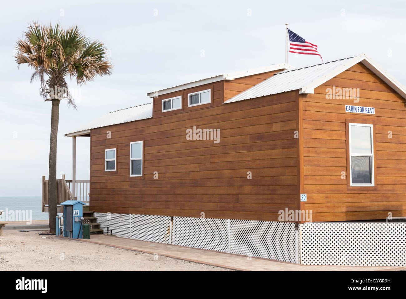 Cabine de plage, location de Flagler Beach, FL, USA Banque D'Images