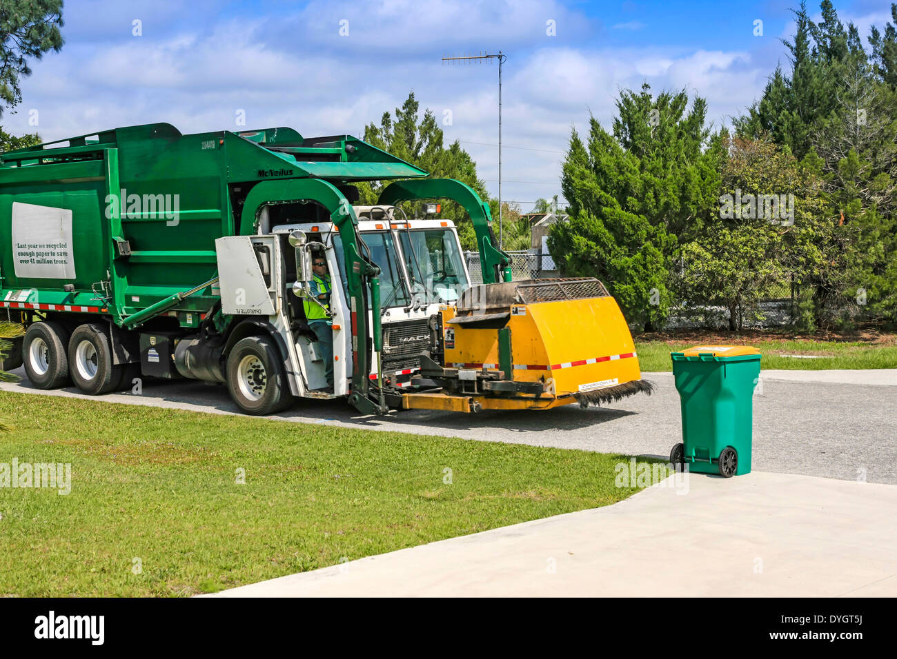 Jour de collecte des déchets résidentiels Banque D'Images