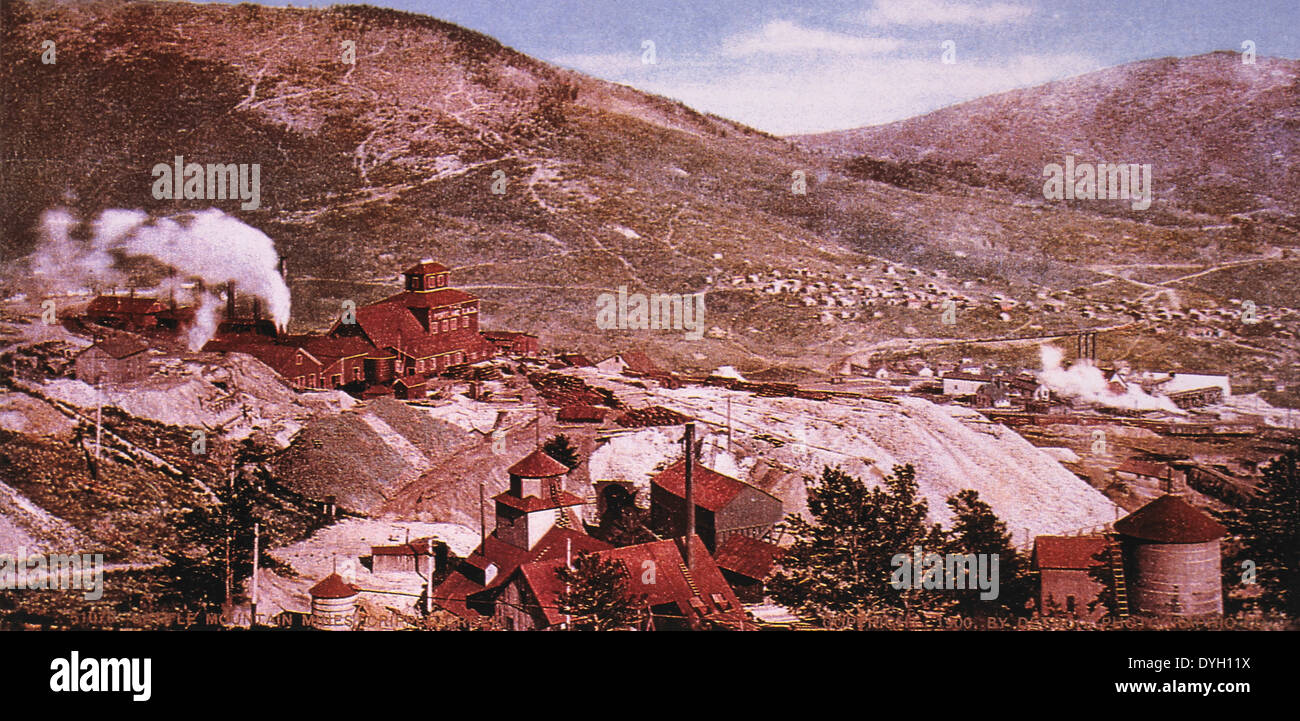 Battle Mountain Mines, Cripple Creek, Colorado, Etats-Unis, vers 1900 Banque D'Images