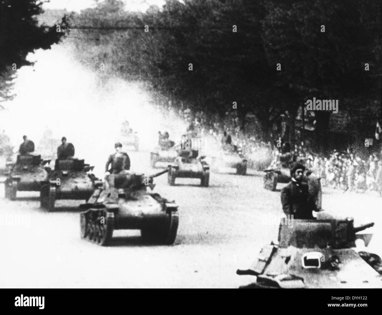 Les citernes japonais en Chine durant la seconde guerre sino-japonaise, circa 1937 Banque D'Images