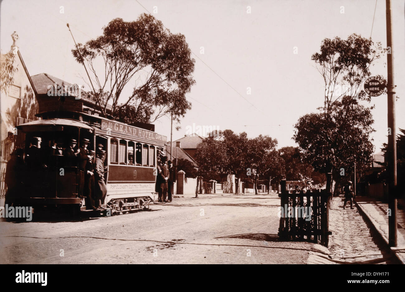 Le tramway, Port Elizabeth, Afrique du Sud, vers 1900 Banque D'Images