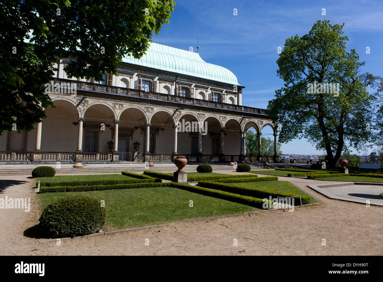 Summerhouse de la reine Anne de Prague, Palais Belvédère, jardin royal de Prague, République tchèque Europe jardin du château tchèque Banque D'Images
