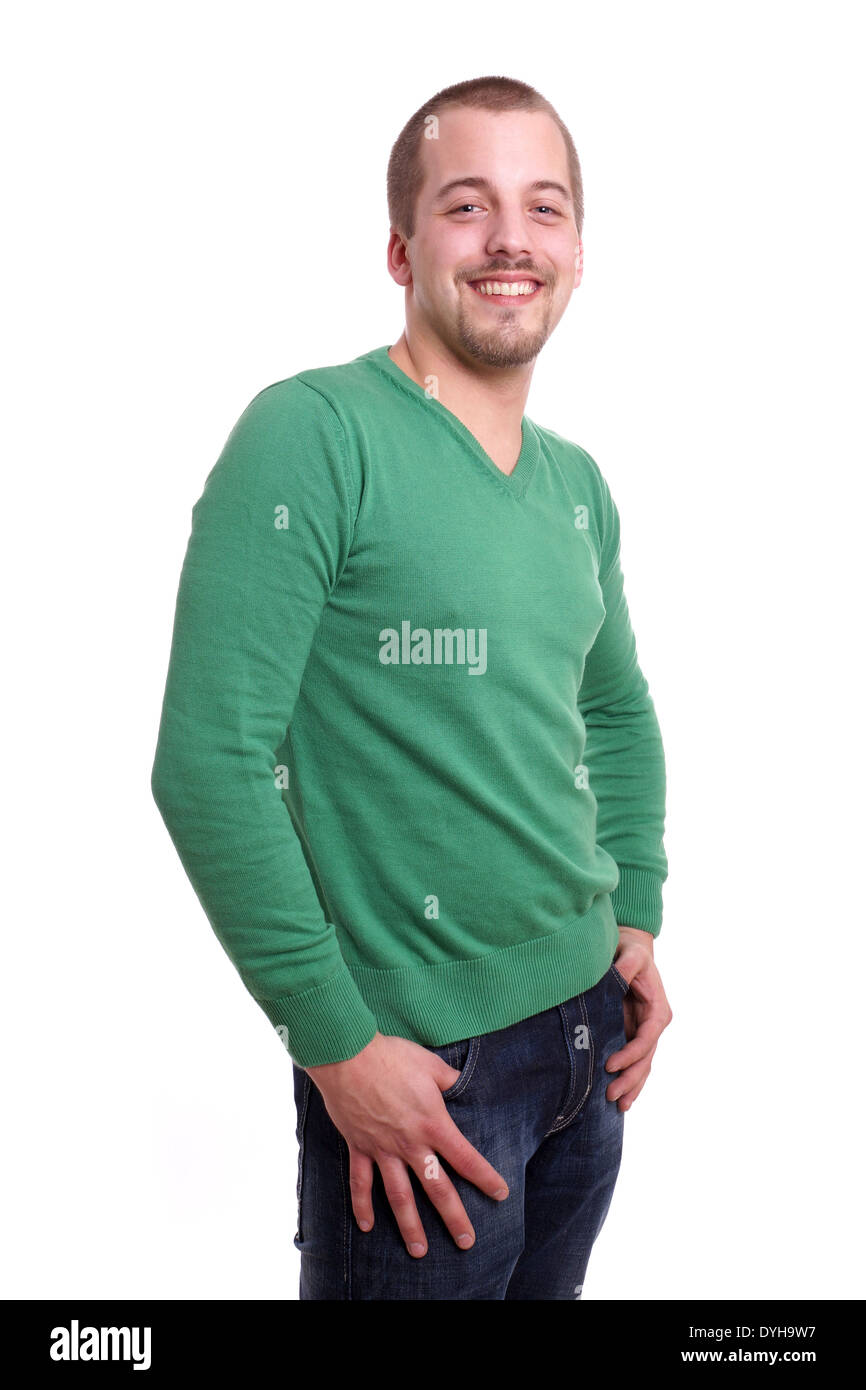 heureux jeune homme Banque D'Images