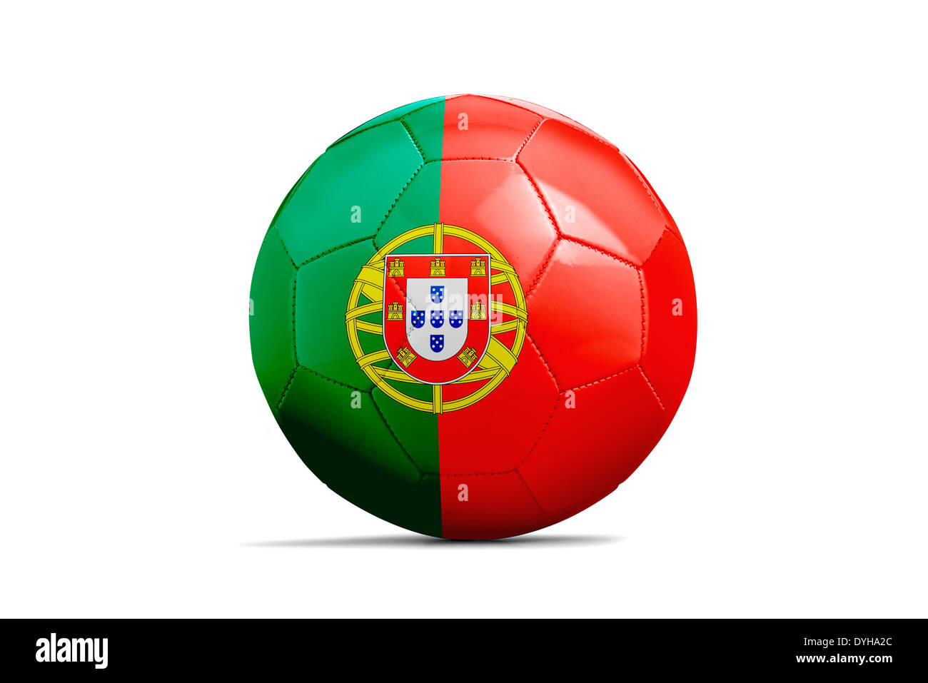 Des ballons de foot avec des équipes de football Brésil drapeaux, 2014. Le groupe G, le Portugal Banque D'Images