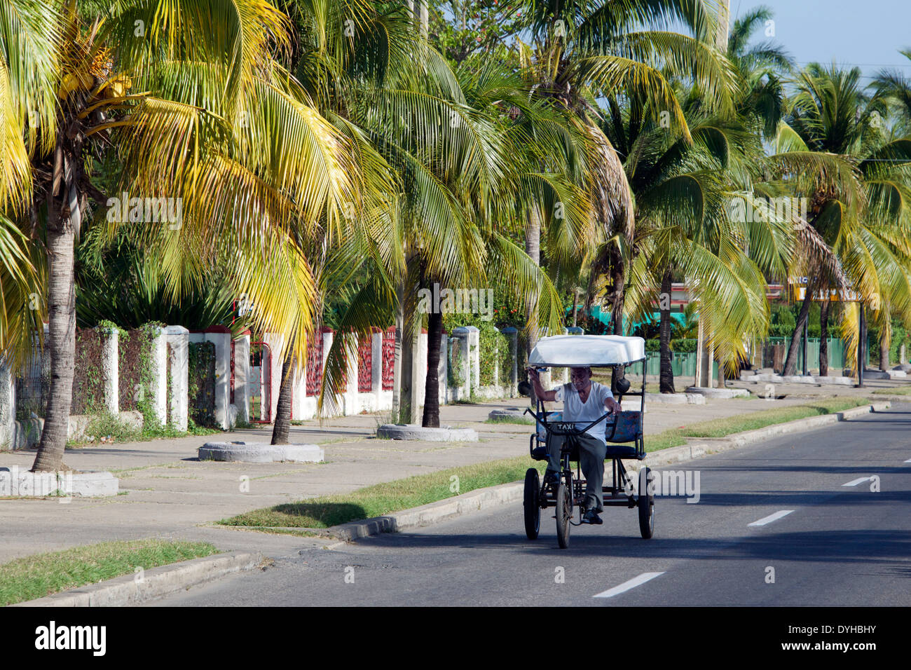 Taxi Tricycle Punta Gorda Cienfuegos Cuba Banque D'Images