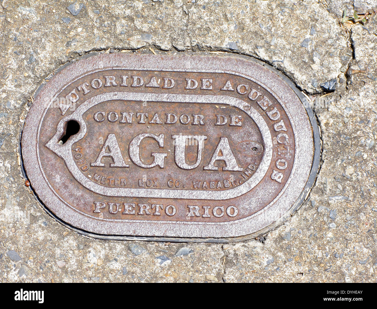 Arrêt du doseur d'eau rue du fer dans l'Isla Culebra Puerto Rico USA territoire Banque D'Images
