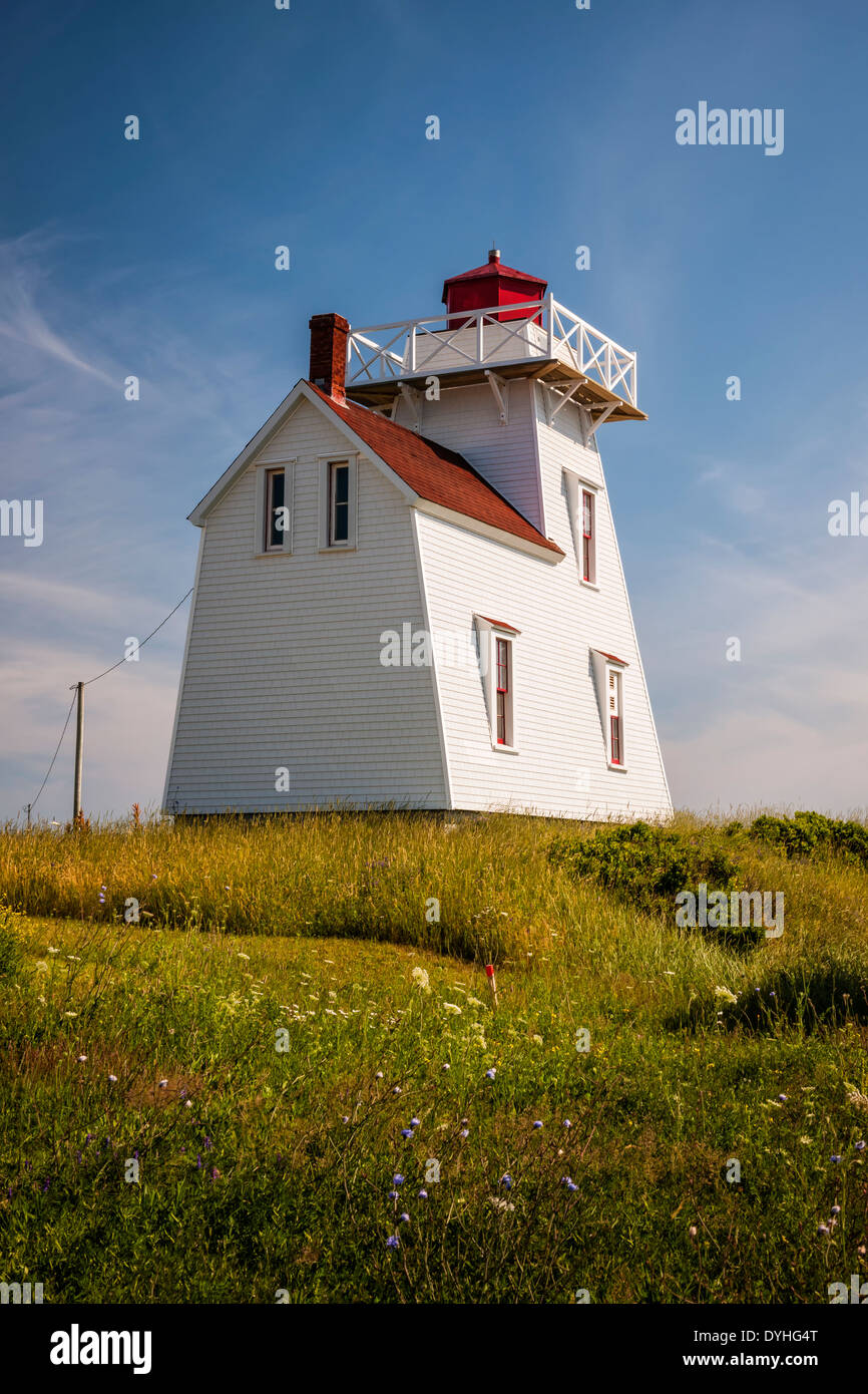 Le phare sur la colline parlementaire à North Rustico, Prince Edward Island, Canada Banque D'Images