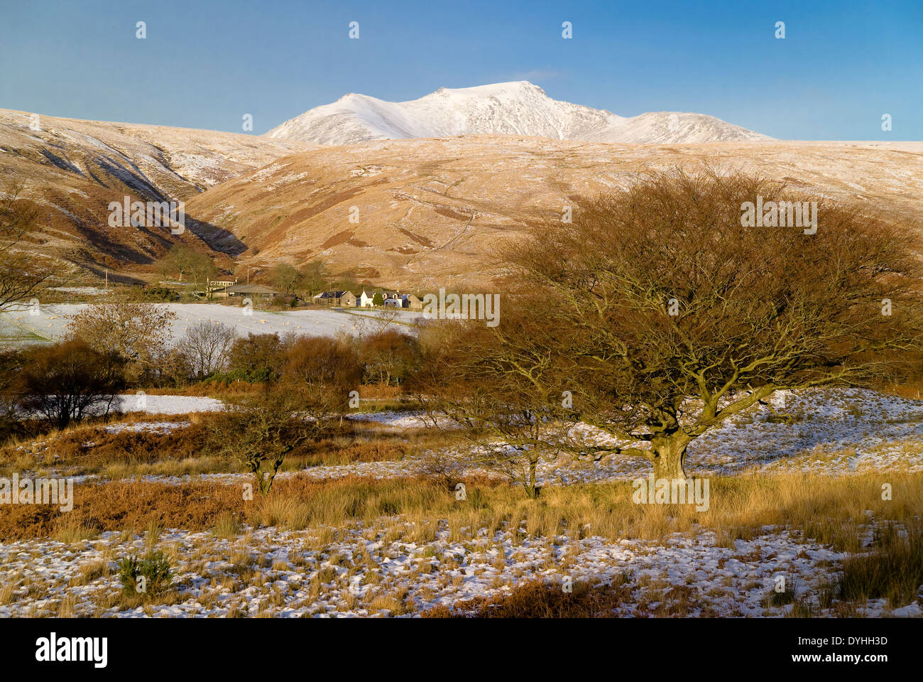 Monyquil ferme en hiver gel et neige isle of arran Banque D'Images