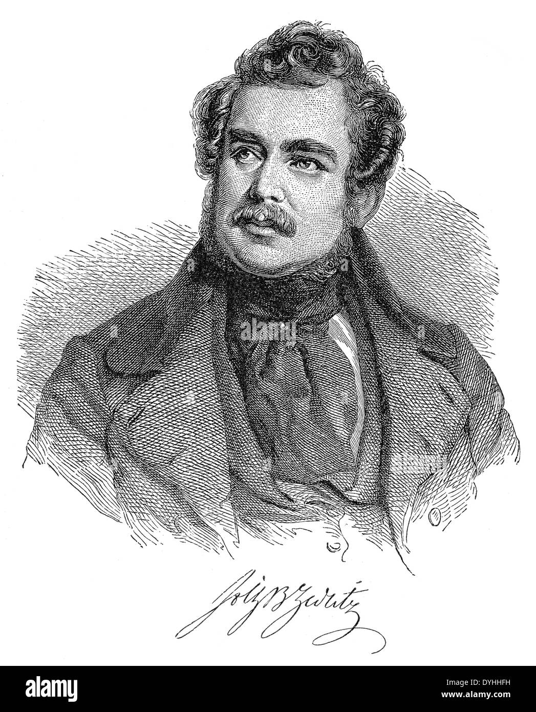 Philipp Gotthard Joseph Christian Karl Anton Freiherr von Zedlitz und Nimmersatt, 1790 - 1862, un officier autrichien et écrivain Banque D'Images