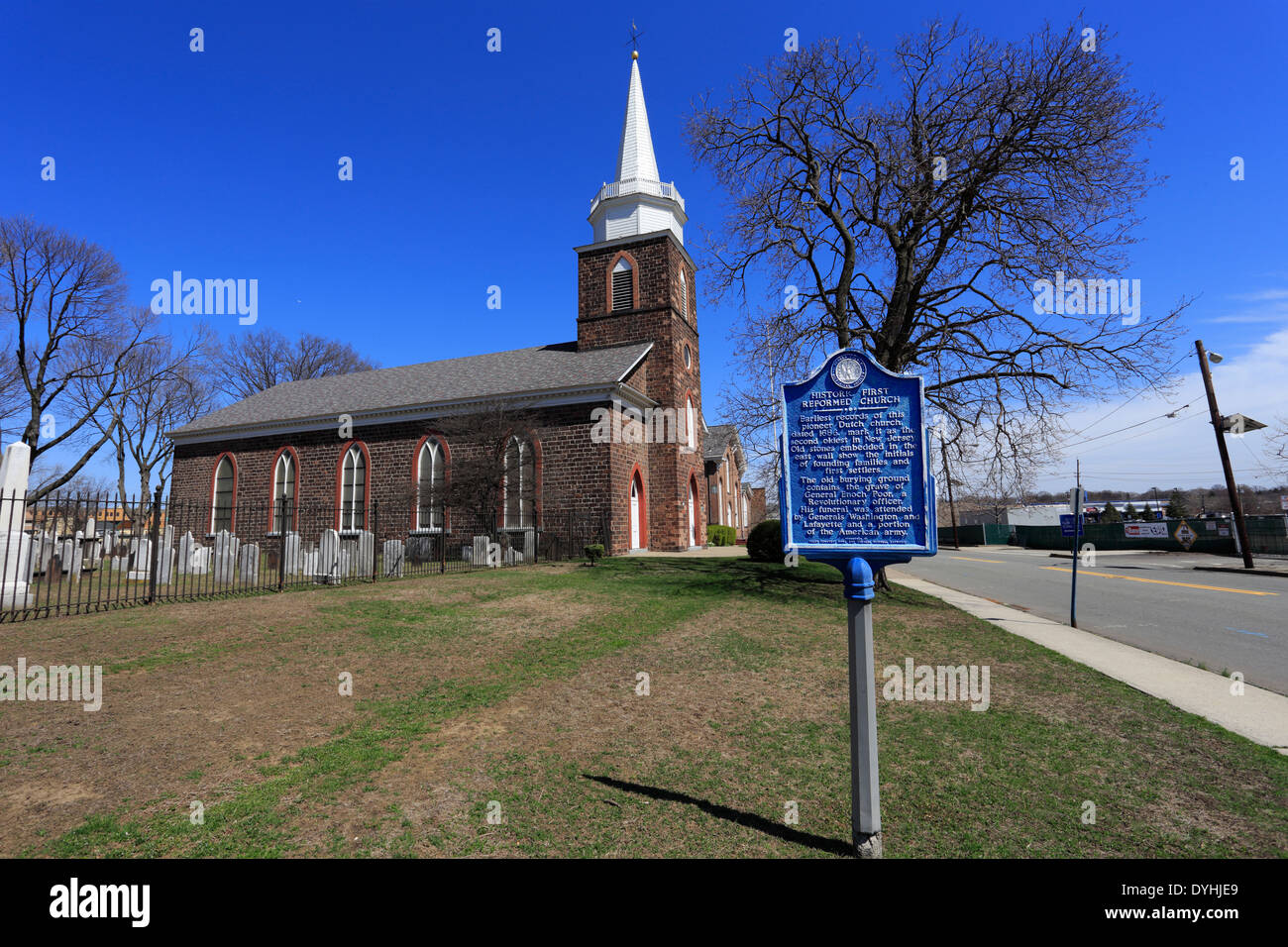 Historique Première Église réformée Hackensack New Jersey Banque D'Images