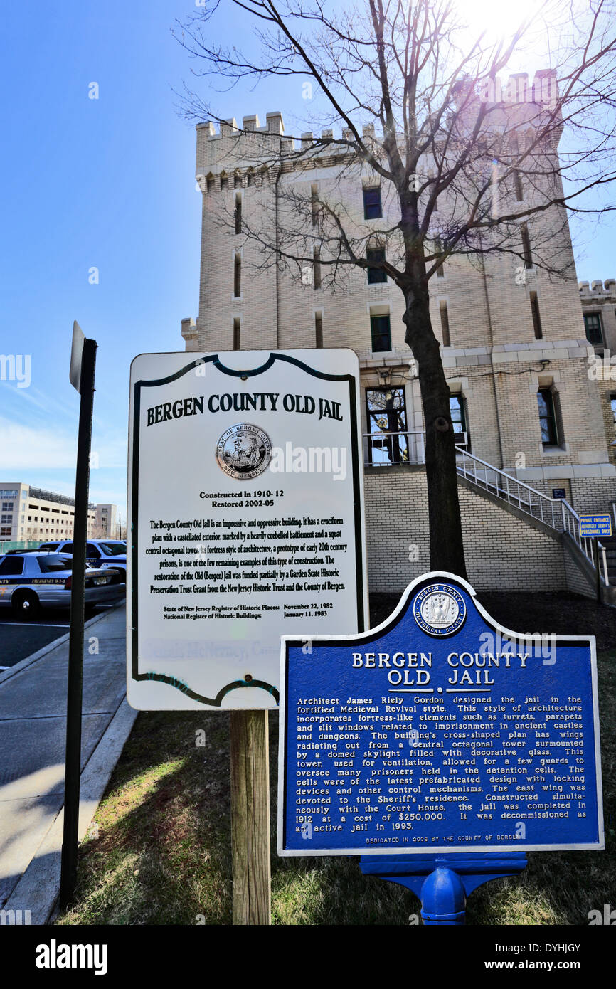 Bergen comté historique ancienne prison Hackensack New Jersey Banque D'Images
