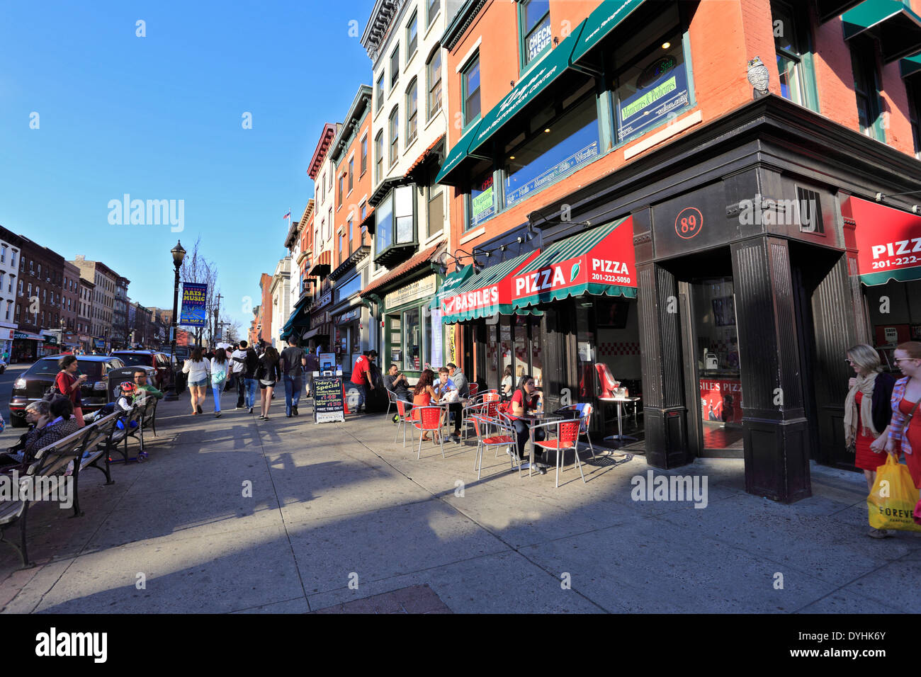 Washington Street Hoboken dans le New Jersey Banque D'Images