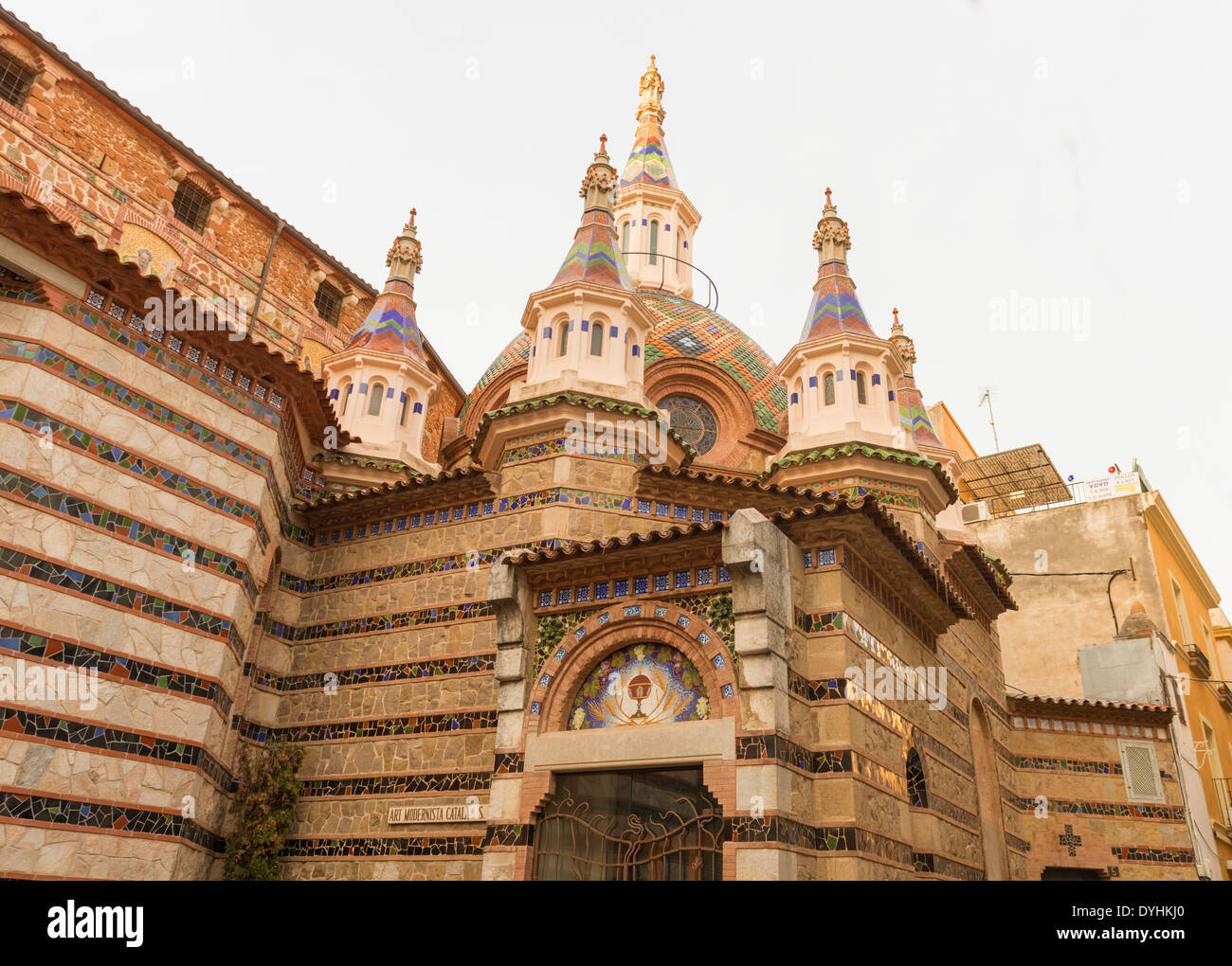 Église paroissiale de Sant Roma à Lloret de Mar, Catalogne, Espagne Banque D'Images