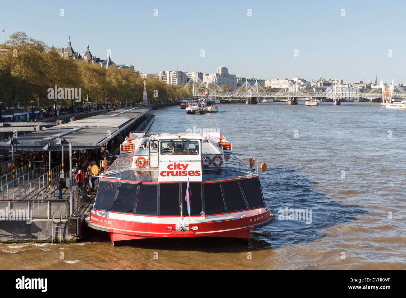 City Cruises Excursions en bateau sur la Tamise, Londres, Angleterre, Royaume-Uni Banque D'Images