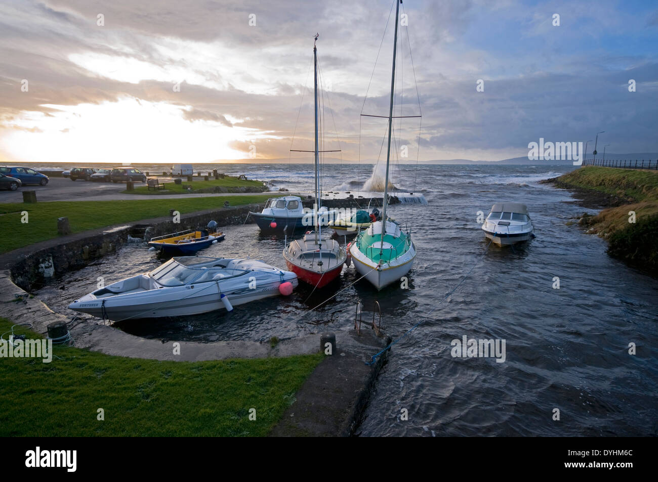 Blackwaterfoot harbor isle of arran Banque D'Images