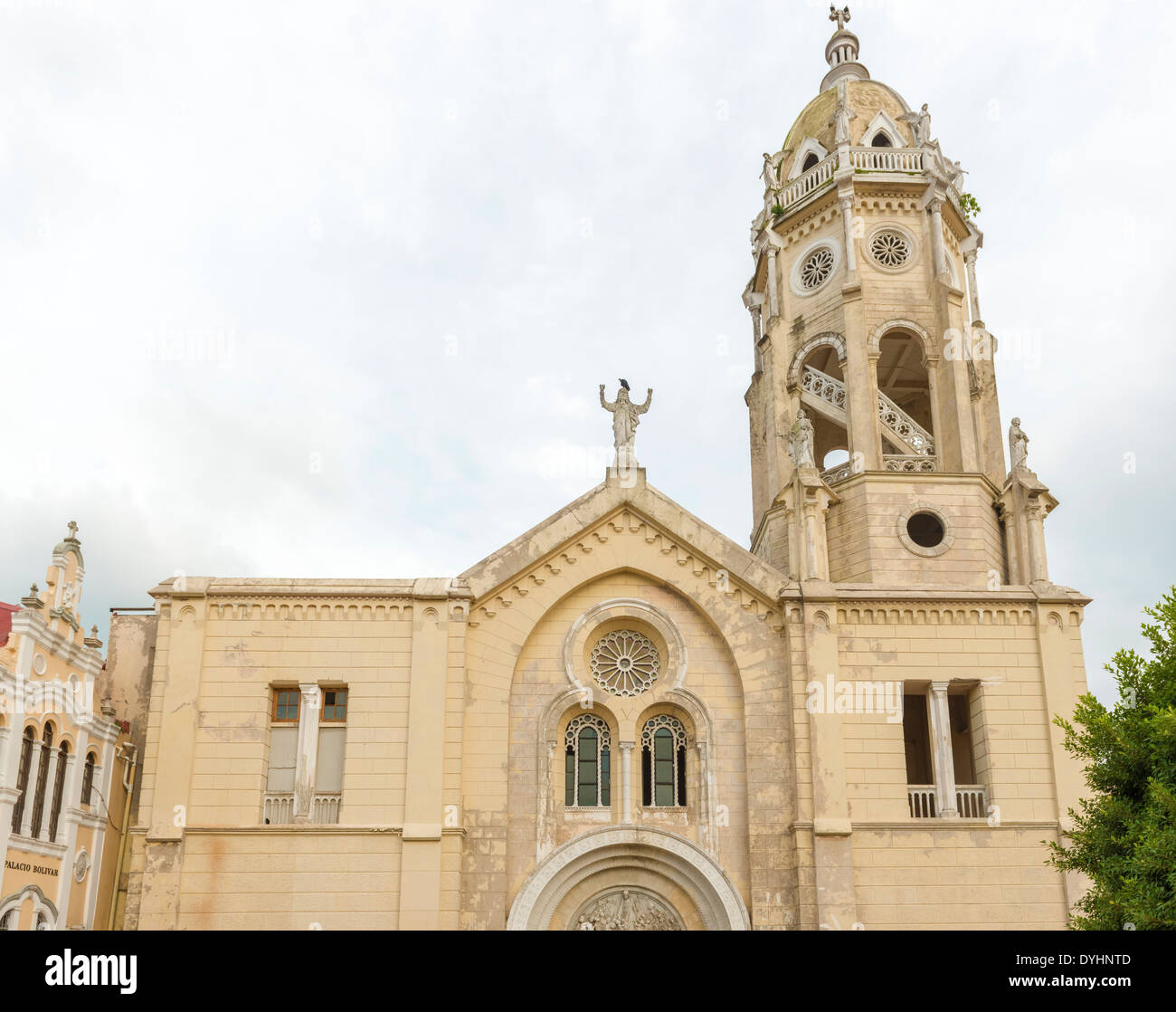 Ancienne église de Casco Viejo au Panama City Banque D'Images