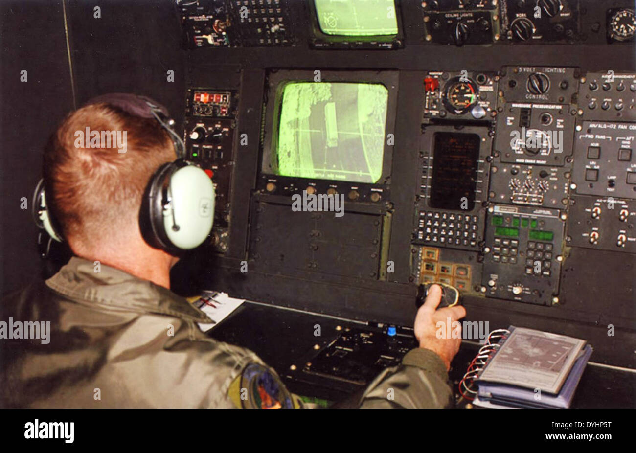 Lockheed AC-130U, position tactique, via Mutza Banque D'Images