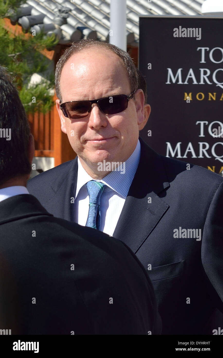 Albert II, Prince de Monaco au salon Top Marques 2014. Close-up. Banque D'Images