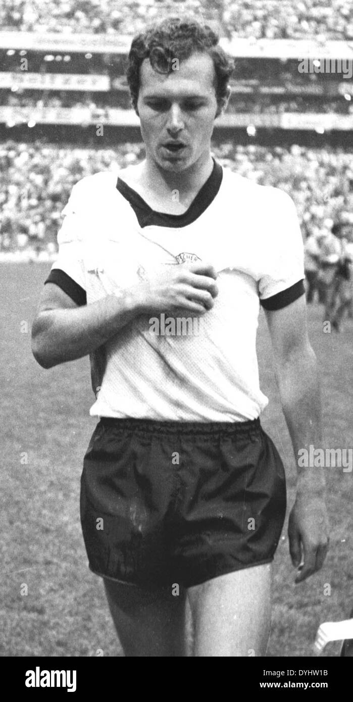 17.06.1970. Le Mexique. Finales de Football Coupe du monde 1970 : l'Allemagne et l'Italie, s'est terminée par un score de 3:4. Franz Beckenbauer (Ger) Banque D'Images